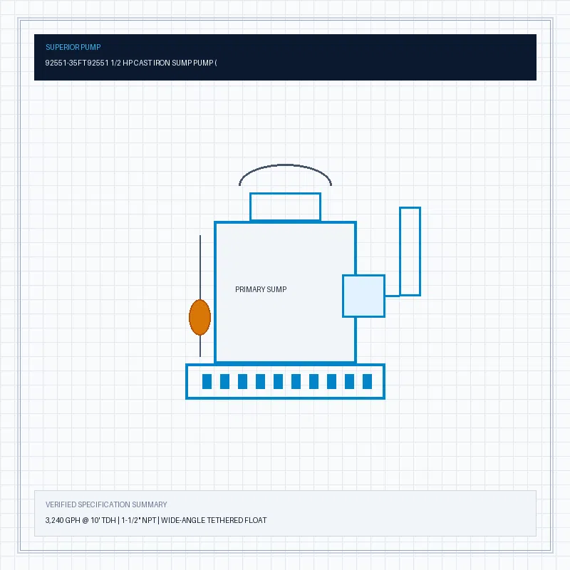 SUPERIOR PUMP 92551-35FT Technical Specification Schematic